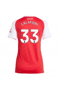 Arsenal Riccardo Calafiori #33 Jalkapallovaatteet Naisten Kotipaita 2025-26 Lyhythihainen